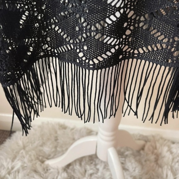 Vintage Black crotchet beach wear size 10 Hello Bikini cover up - Picture 7 of 10